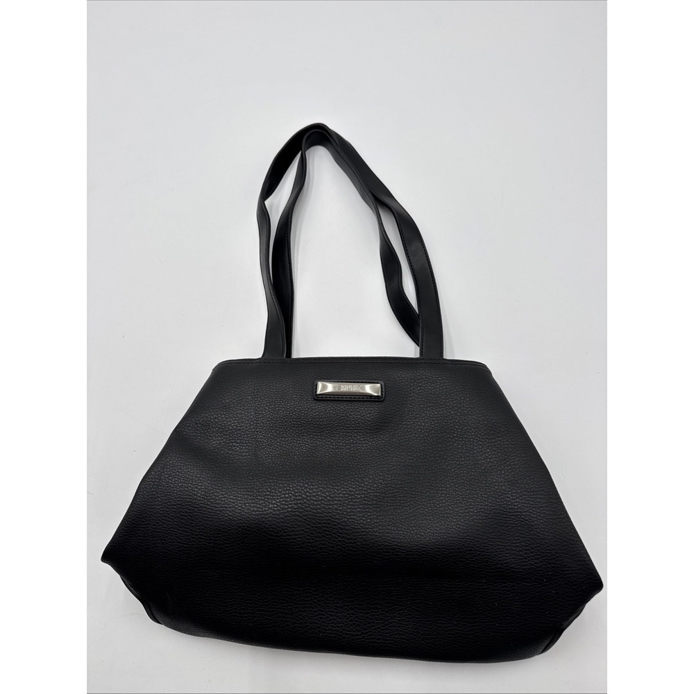 Esprit Black Pebble Shoulder Bag Faux Leather Purse Vintage 90's Y2K